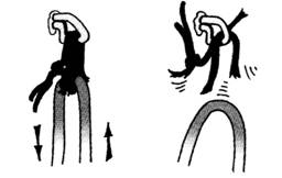 Спуск через петлю из репшнура