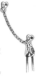 Спуск через петлю из репшнура