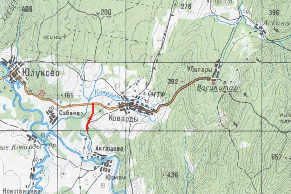 Дорога в Акташево