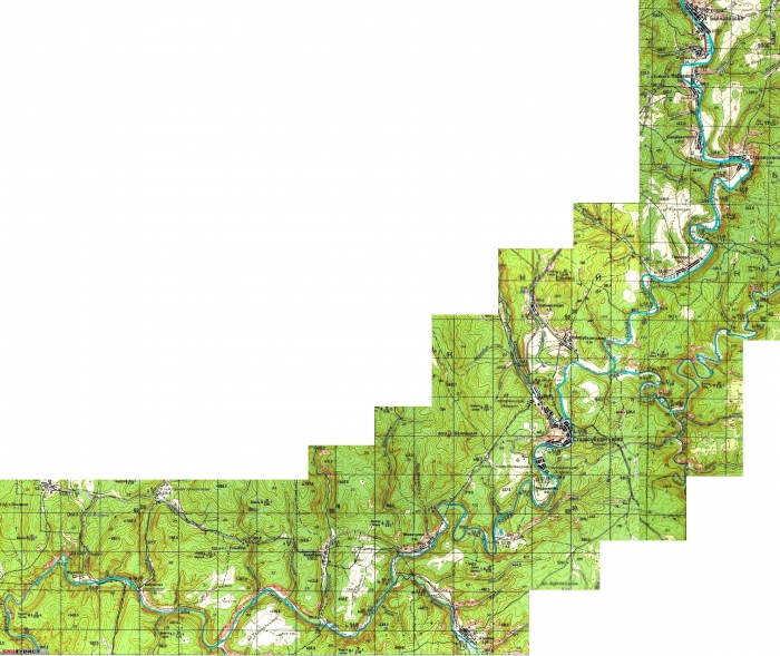Участок реки Белая Байназарово-Капова пещера