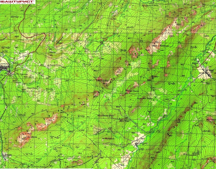 Карта хребет Зигальга, Бакты