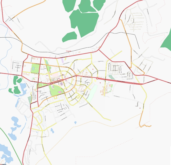 Карта улиц города Октябрьский