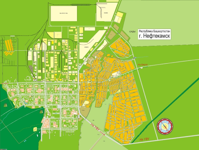 Карта Нефтекамска
