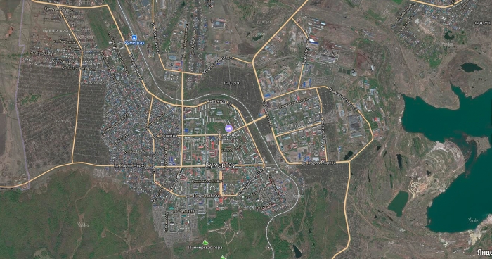 Кумертау со спутника