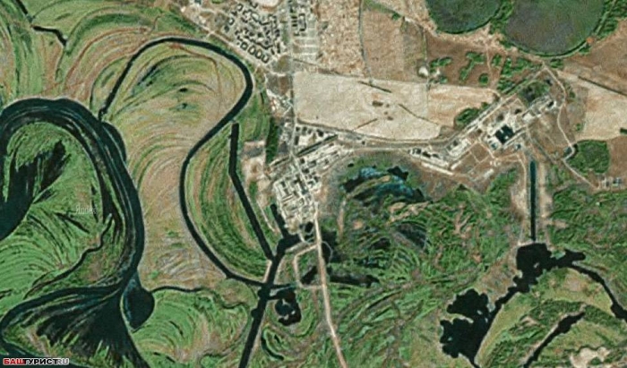 Агидель со спутника