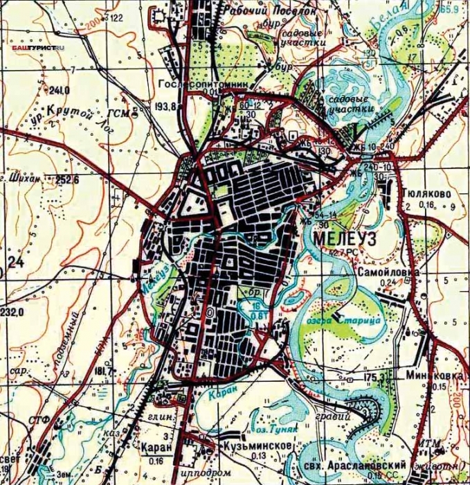 Карта г.Мелеуз