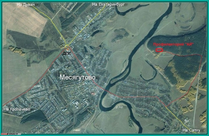 Санаторий-профилакторий Ай. схема проезда