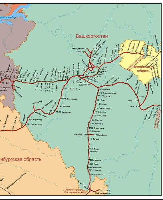 Карта Железной дороги