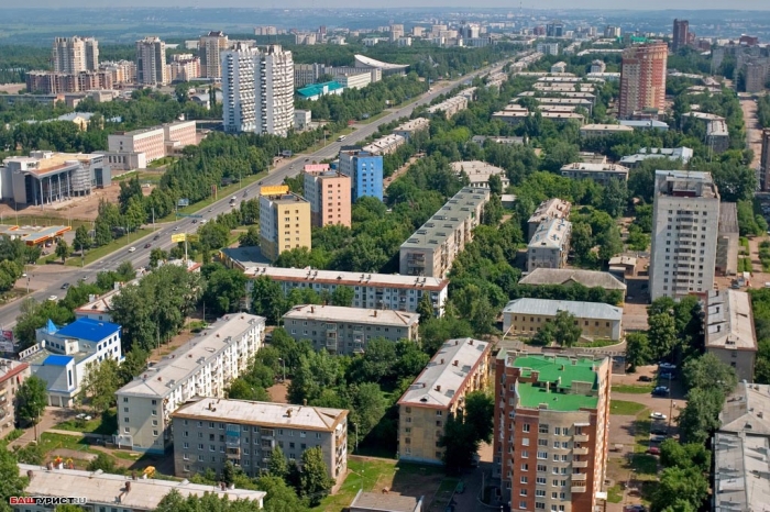 Уфа с высоты. Современная Уфа.