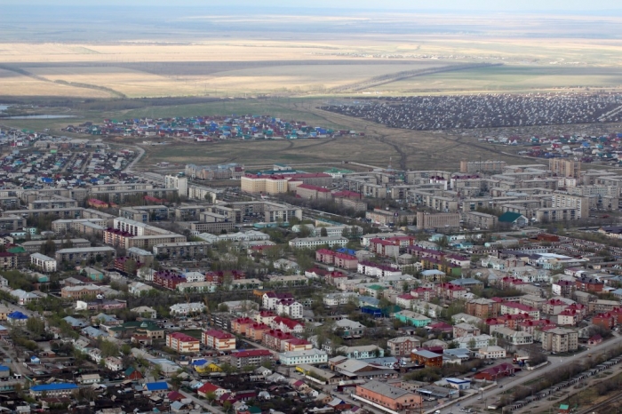 Город Сибай с высоты